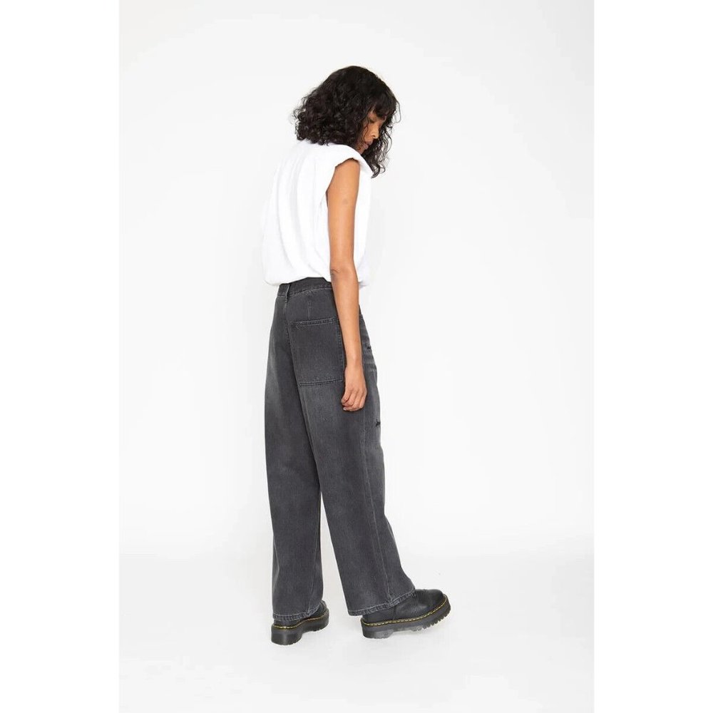 Sandrine Rose Size 25 Womens Jeans Black Wide Leg Distressed NWT